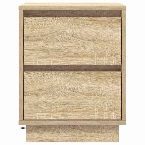 Нощен шкаф 2 pcs Сонома дъб 39 x 34,5 x 50 см Инженерно дърво