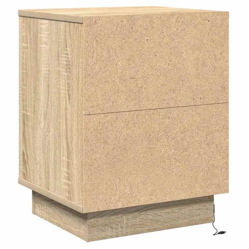 Нощен шкаф 2 pcs Сонома дъб 39 x 34,5 x 50 см Инженерно дърво