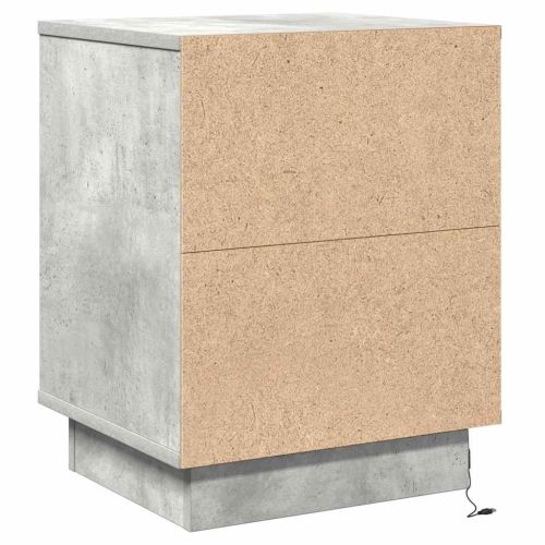 Нощен шкаф Циментено сиво 39 x 34,5 x 50 см Инженерно дърво