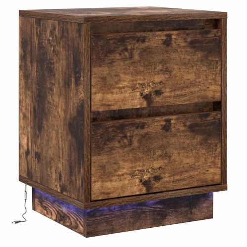 Нощен шкаф 2 pcs Димян дъб 39 x 34,5 x 50 см Инженерно дърво