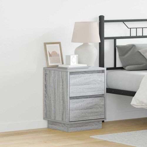 Нощен шкаф 2 pcs Сив 39 x 34,5 x 50 см Инженерно дърво
