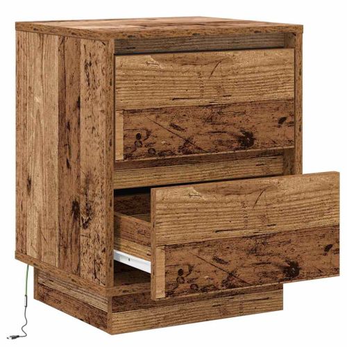 Нощен шкаф 2 pcs Старо дърво 39 x 34,5 x 50 см Инженерно дърво