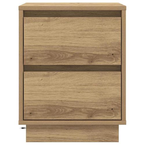 Нощен шкаф 2 pcs Дъб 39 x 34,5 x 50 см Инженерно дърво