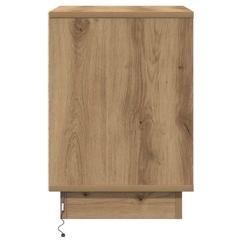 Нощен шкаф 2 pcs Дъб 39 x 34,5 x 50 см Инженерно дърво