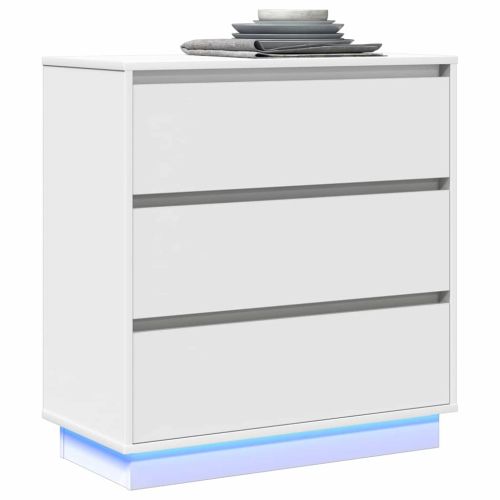 Нощен шкаф с чекмедже Бяло 71 x 34,5 x 75 см Инженерно дърво