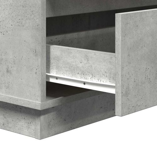 Нощен шкаф Циментено сиво 71 x 34,5 x 75 см Инженерно дърво