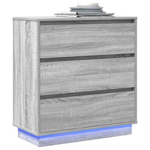 Нощен шкаф с чекмедже Сив 71 x 34,5 x 75 см Инженерно дърво
