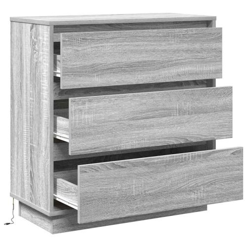 Нощен шкаф с чекмедже Сив 71 x 34,5 x 75 см Инженерно дърво