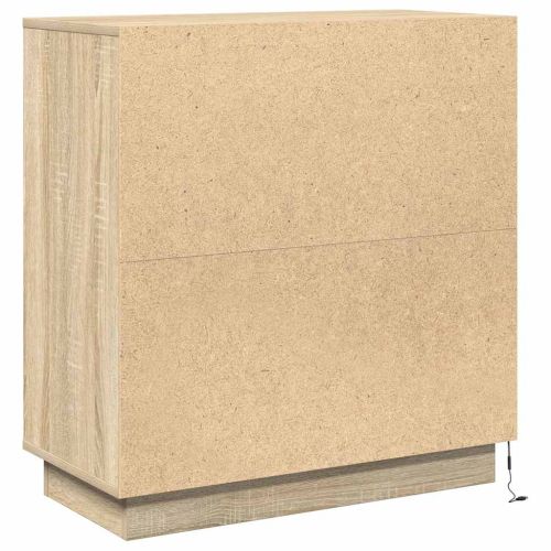 LED конзолна маса Дъб сонома 71 x 34,5 x 75 см Инженерно дърво