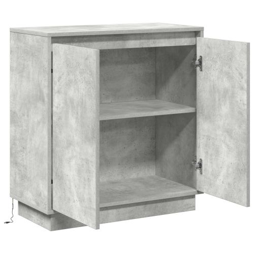 LED конзолна маса Бетонно сиво 71 x 34,5 x 75 см