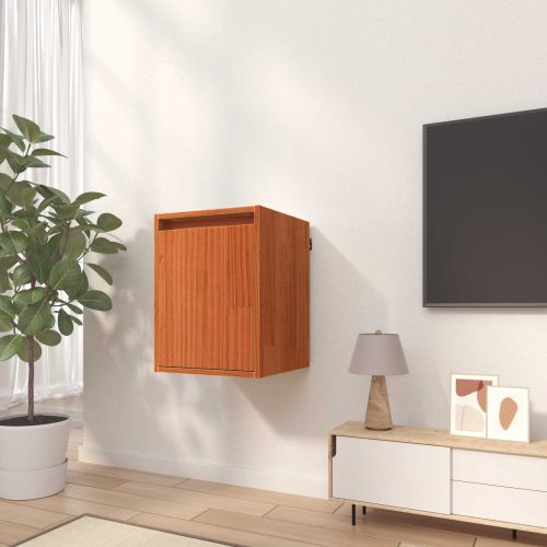 Стенен шкаф 2 pcs Кафяво с восъчно покритие 30 x 30 x 40 cm