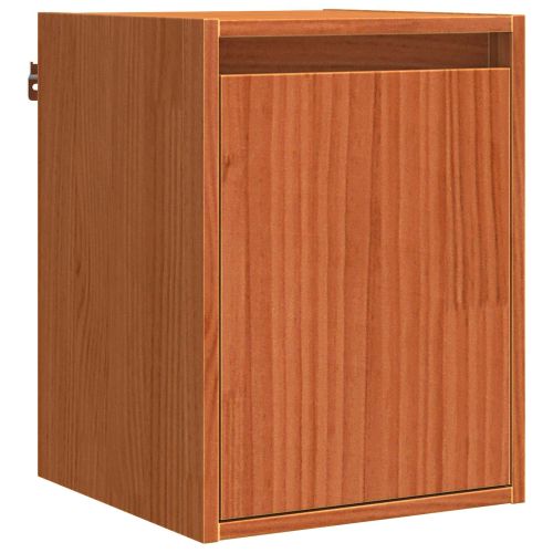 Стенен шкаф 2 pcs Кафяво с восъчно покритие 30 x 30 x 40 cm