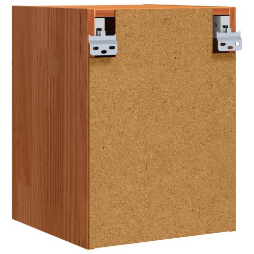 Стенен шкаф 2 pcs Кафяво с восъчно покритие 30 x 30 x 40 cm