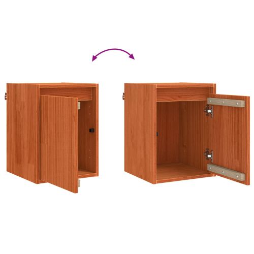 Стенен шкаф 2 pcs Кафяво с восъчно покритие 30 x 30 x 40 cm