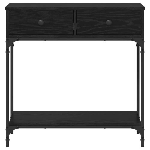 Конзолна маса Черен дъб 75 x 34,5 x 75 см Инженерно дърво