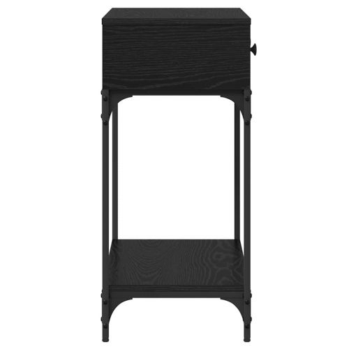 Конзолна маса Черен дъб 75 x 34,5 x 75 см Инженерно дърво