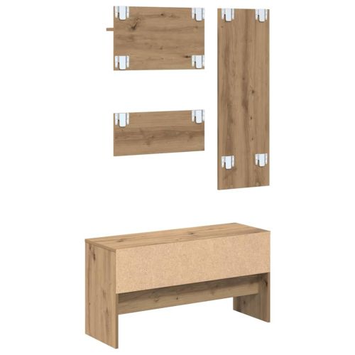 Комплект мебели за антре 4 pcs Дъб Артизан Инженерно дърво