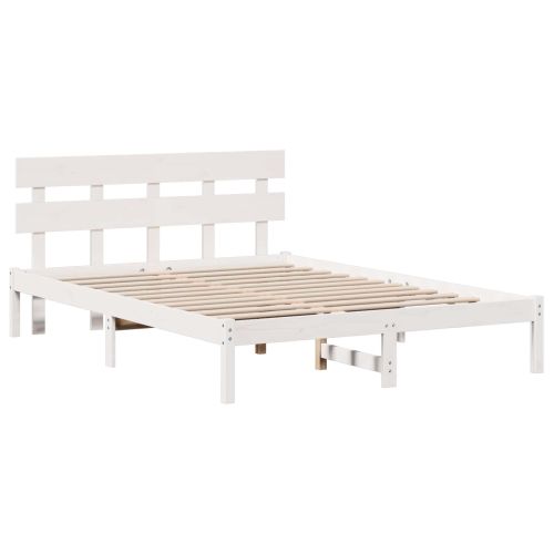 Рамка за легло Кафяво 140 x 200 cm Масивна борова дървесина