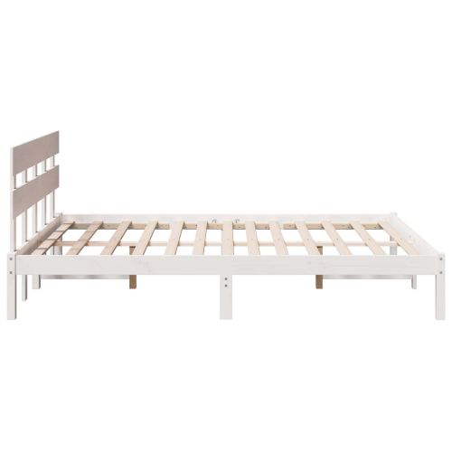 Рамка за легло Кафяво 140 x 200 cm Масивна борова дървесина