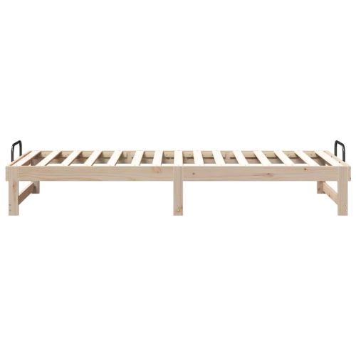 Рамка за легло Кафяво 80 x 210 cm Солидно борово дърво