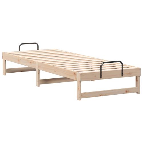 Рамка за легло Кафяво 80 x 210 cm Солидно борово дърво