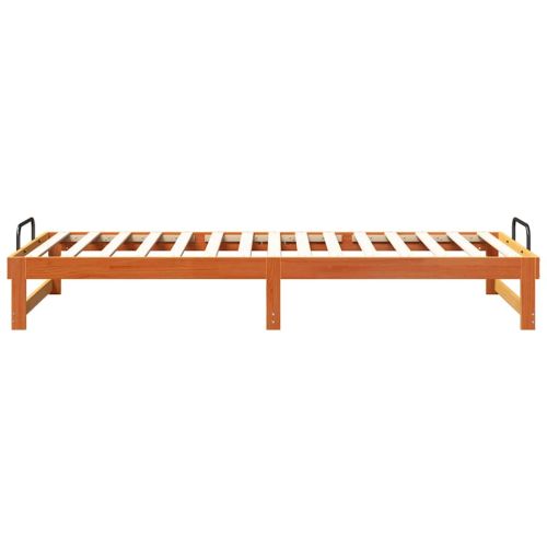Рамка за легло Кафяво 100 x 220 cm Солидно борово дърво