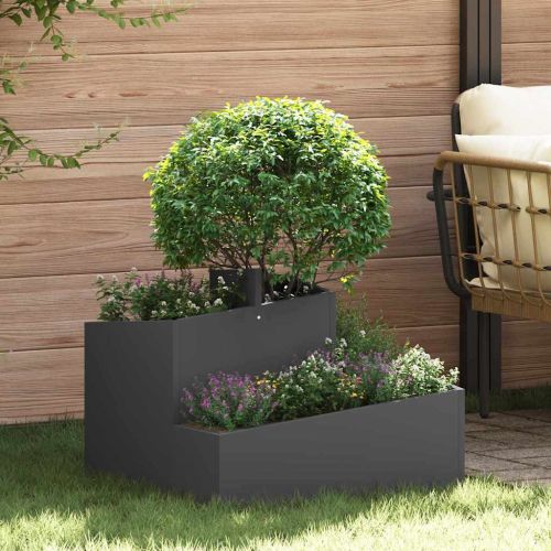 Градинска саксия Черно 60 x 60 x 50 см