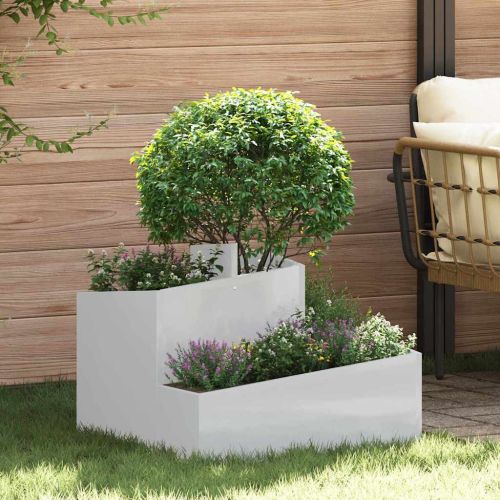 Градинска саксия Сребрист 60 x 60 x 50 см Галванизирана стомана