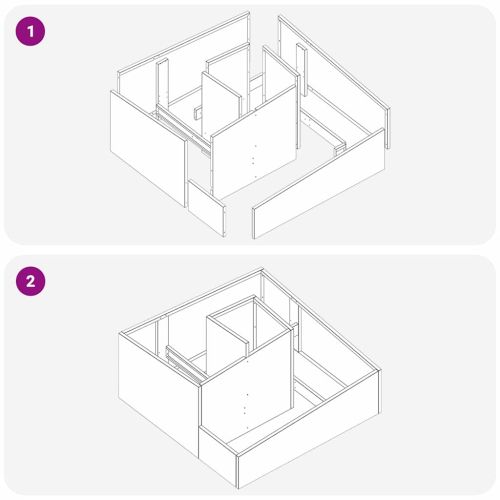 Градинска саксия Антрацит 80 x 80 x 50 см
