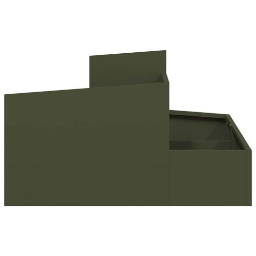 Градинска саксия Маслинено зелено 80 x 80 x 50 см