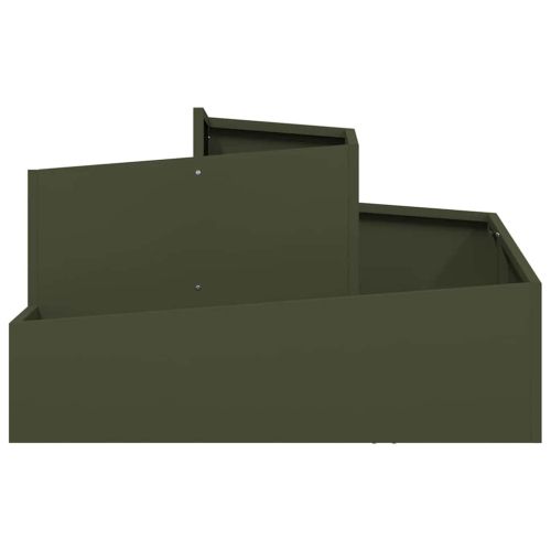 Градинска саксия Маслинено зелено 80 x 80 x 50 см