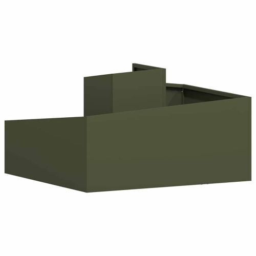 Градинска саксия Маслинено зелено 80 x 80 x 50 см