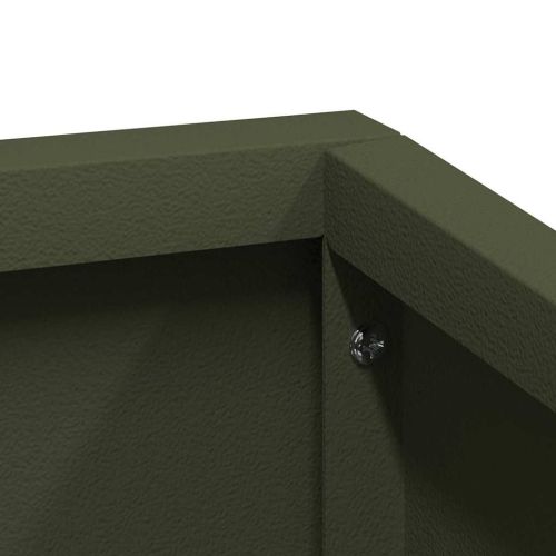 Градинска саксия Маслинено зелено 80 x 80 x 50 см