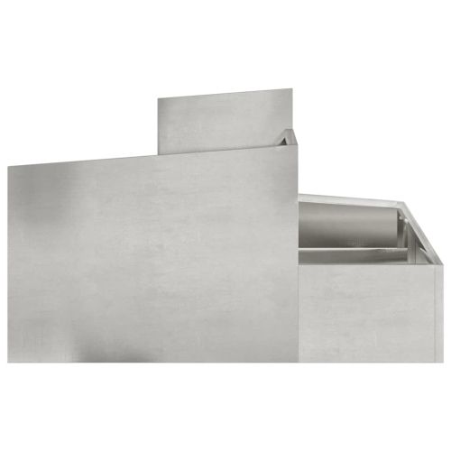 Градинска саксия Сребрист 80 x 80 x 50 см Неръждаема стомана