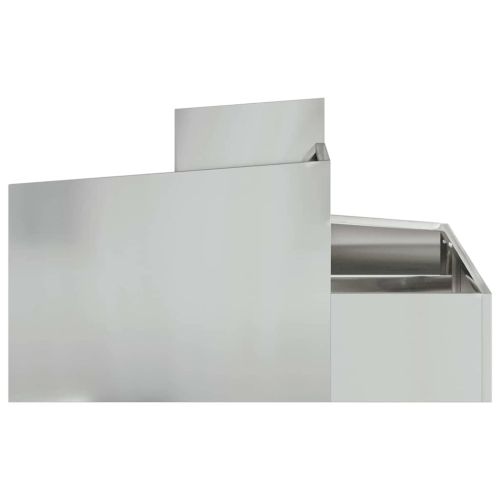Градинска саксия Сребрист 80 x 80 x 50 см Галванизирана стомана