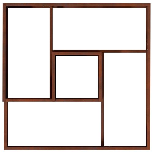 Градинска саксия Кафяво 80 x 80 x 50 см Патинираща стомана