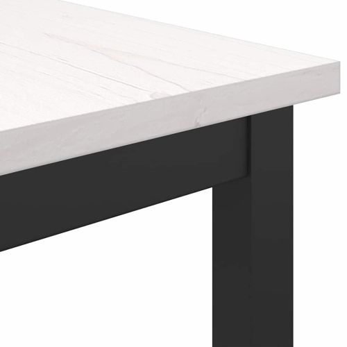 Маса Бяло 100 x 50 x 77 см Инженерна дървесина и стомана