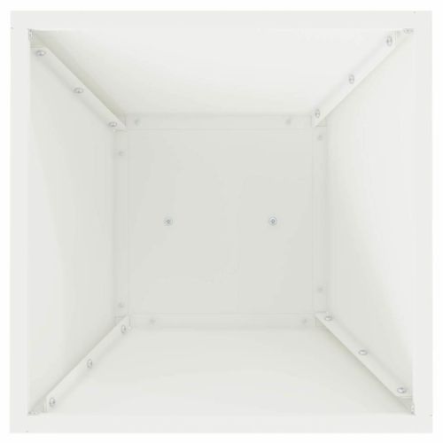 Саксия с колона 2 pcs Бяло 35 x 35 x 73 см