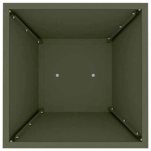 Саксия с колона 2 pcs Маслинено 35 x 35 x 73 см