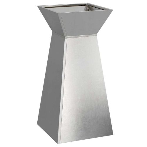 Саксия с колона Сребрист 35 x 35 x 73 см Неръждаема стомана