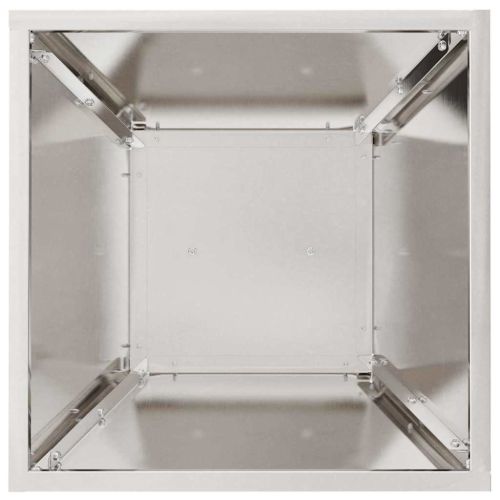Саксия с колона Сребрист 35 x 35 x 73 см Неръждаема стомана