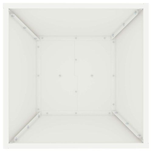 Саксия с колона 2 pcs Бяло 40 x 40 x 100 cm