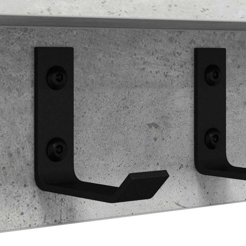 Стенен закачалка за палта Циментено сиво 40 x 10,5 x 10,5 см