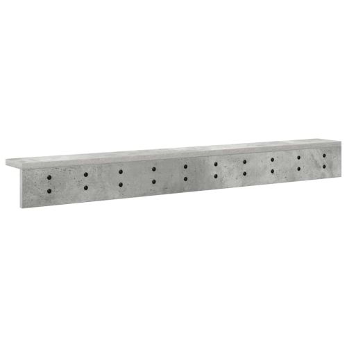 Стенен закачалка за палта Циментено сиво 100 x 10,5 x 10,5 см