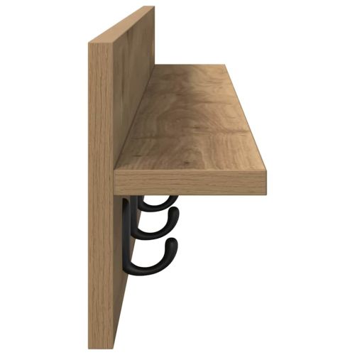 Стенен закачалка за палта със съхранение Дъб 100 x 10,5 x 18 см