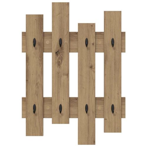 Стенен закачалка за палта Дъб 60 x 3 x 82 см Инженерно дърво