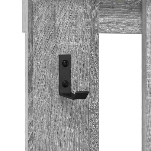 Стенен закачалка за палта Сив Сонома 100 x 10 x 100 см