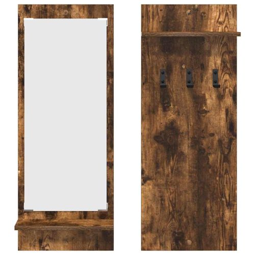 Стенен закачалка за палта с рафт Димян дъб 70 x 10 x 90 см