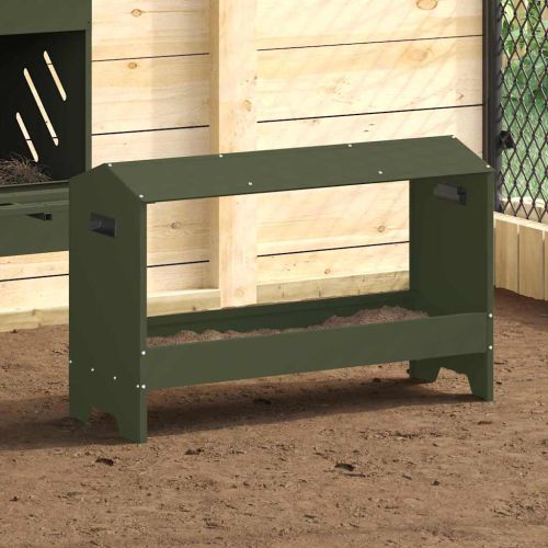 Хранилка за пилета Маслинено зелено 81 x 32 x 53,5 см