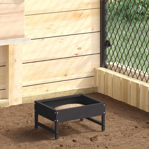 Хранилка за птици Черно 80 x 28 x 13.5 см